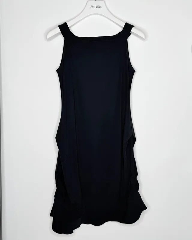 anastasia-kalliope-midikleid-schwarz-raffung image 1