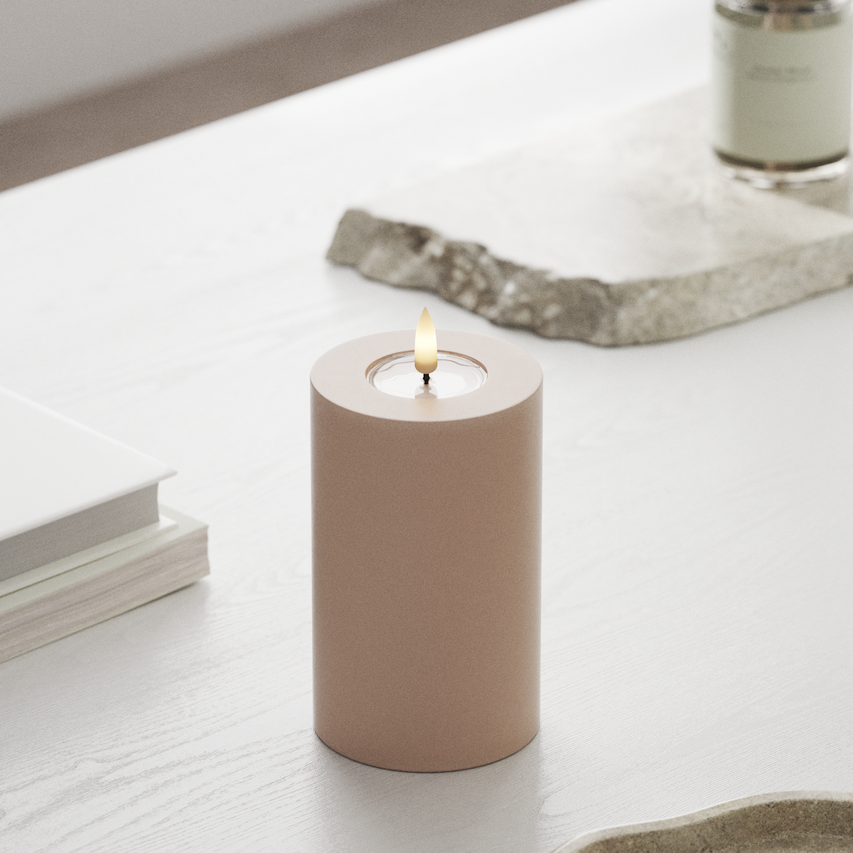 deluxe-homeart-blockkerzen-led-kerze-7-5x12-5-cm-rosa-real-flame image 3