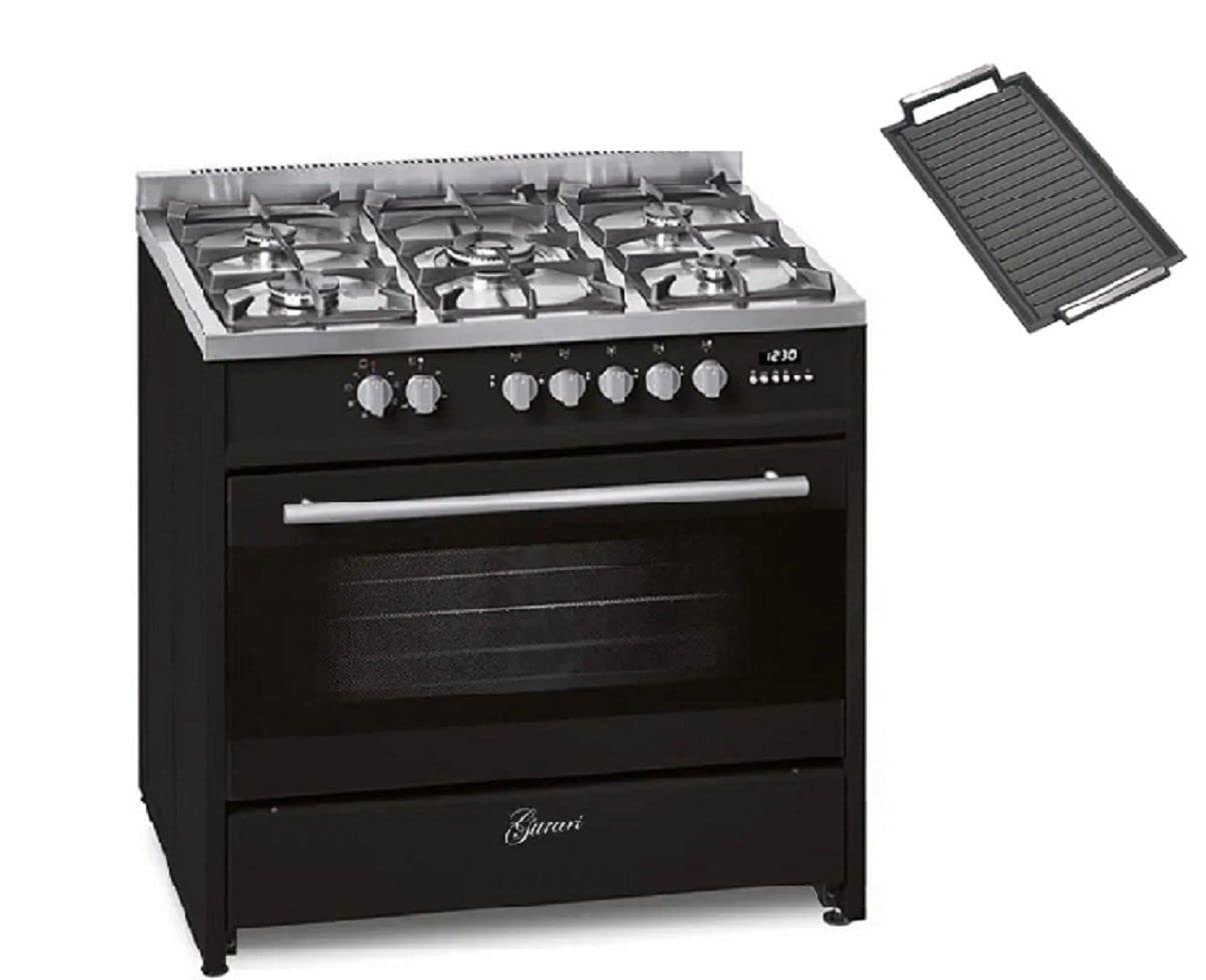 gurari-gch-e-911-bl-standherd-90-cm-schwarz-121-l-gas-elektro image 1