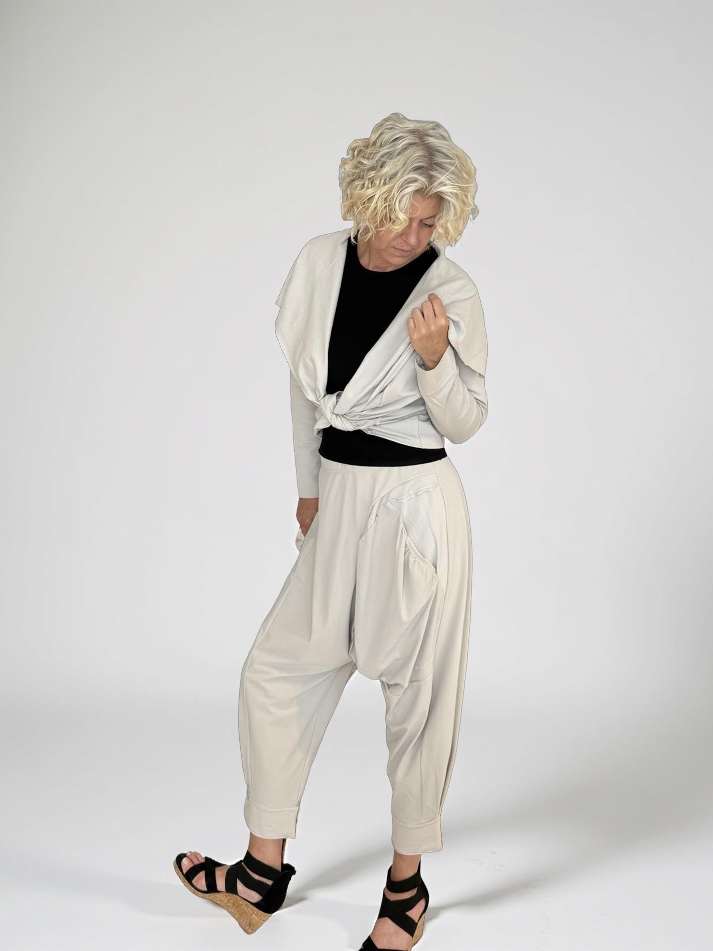 anastasia-hera-kurzjacke-wasserfallkragen-schwarz-s-m image 4