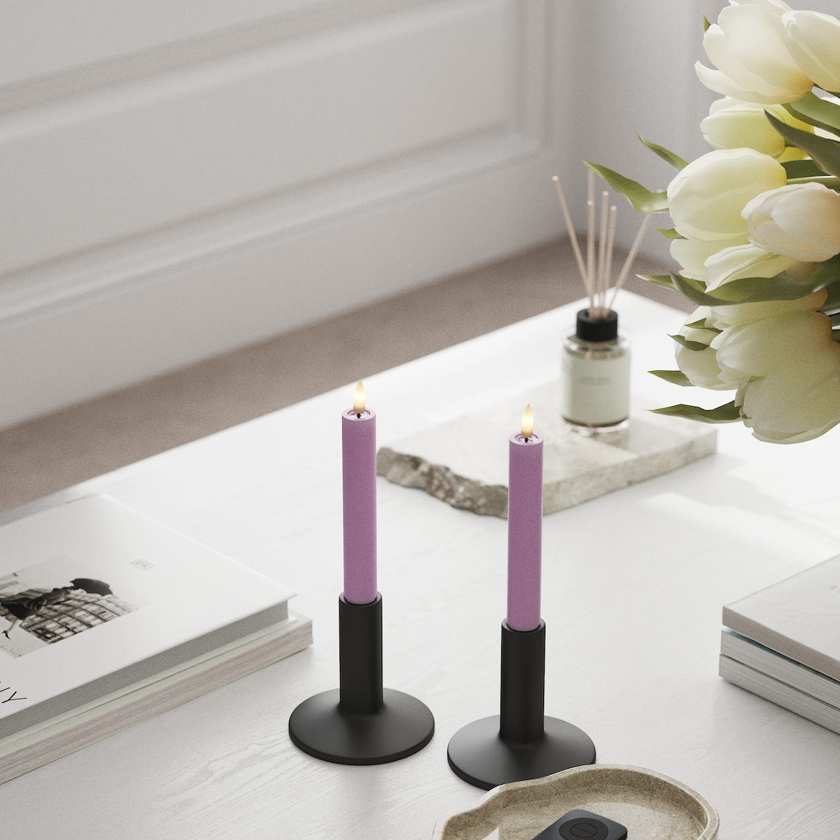 deluxe-homeart-stabkerzen-led-lavendel-15-cm-2-st-ck image 3
