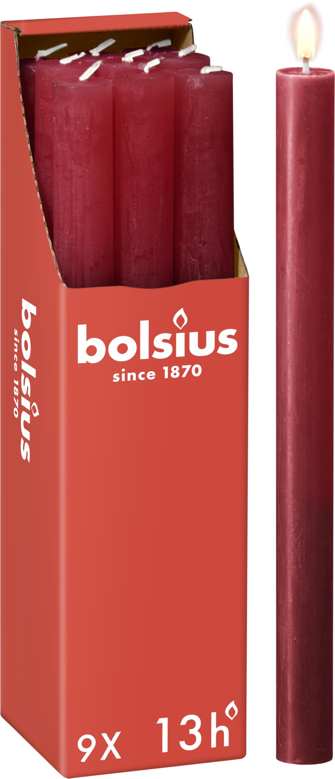 bolsius-rustik-stabkerzen-hellrosa-9-stk-27-cm-13h image 7