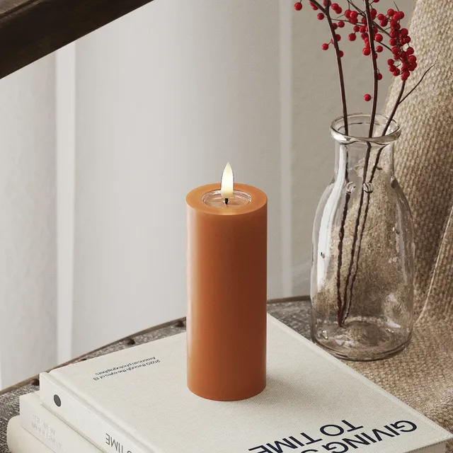 deluxe-homeart-blockkerzen-led-blockkerze-12-5-cm-orange image 1