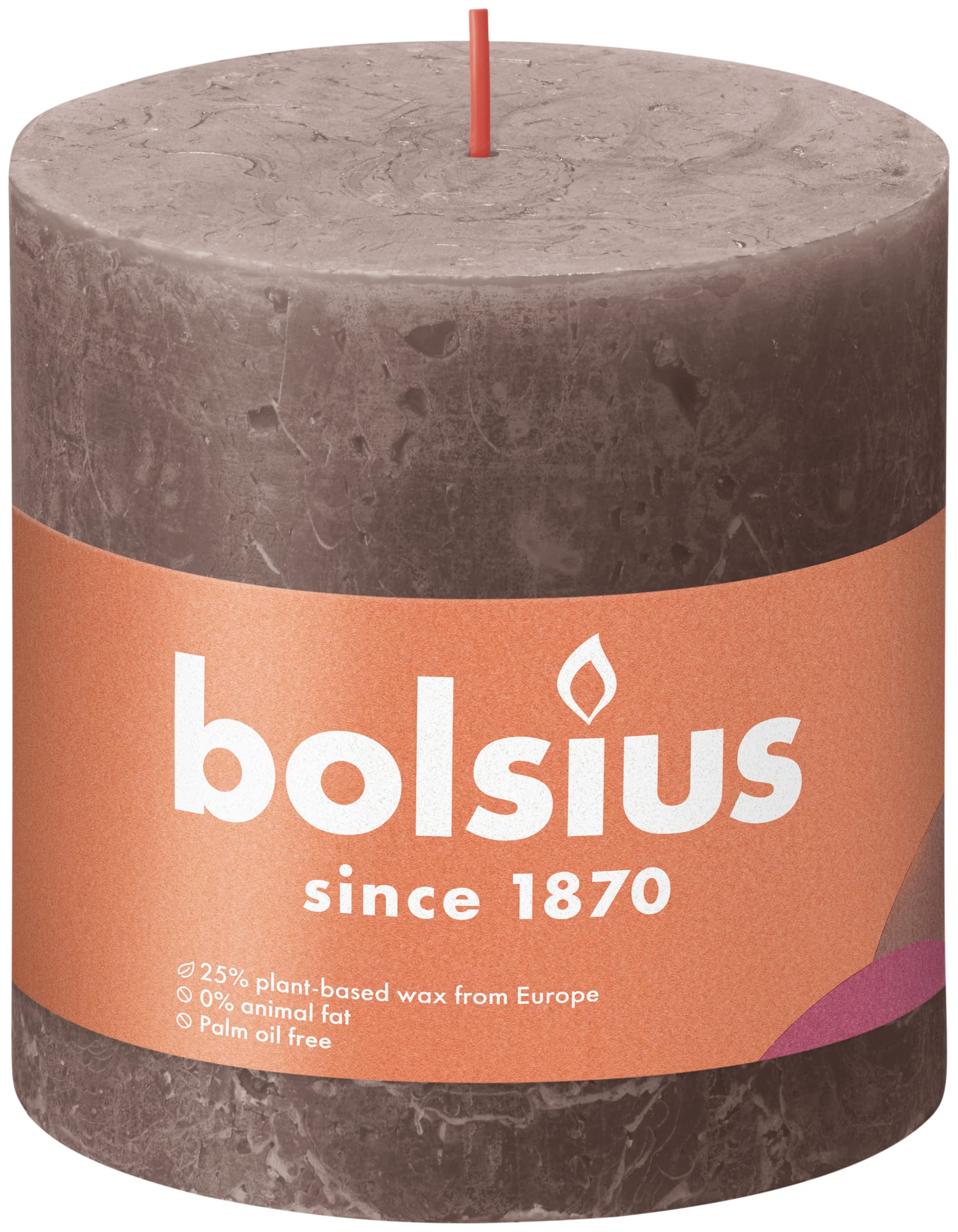 bolsius-rustik-stumpenkerzen-taupe-10x10-cm-3er-62h image 2