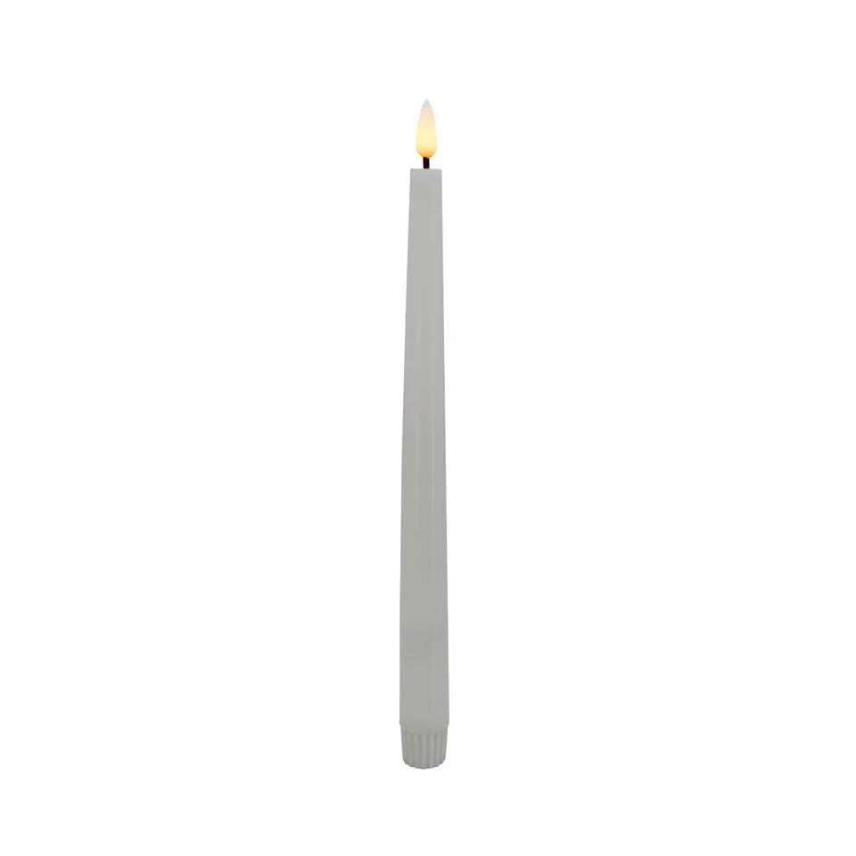 led-stabkerzen-echtwachs-sand-2er-set-26-5-cm image 1