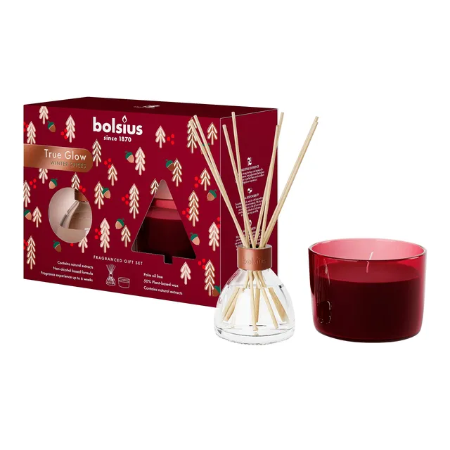 bolsius-true-glow-geschenkset-winter-spices-bordeauxrot-2tlg image 1