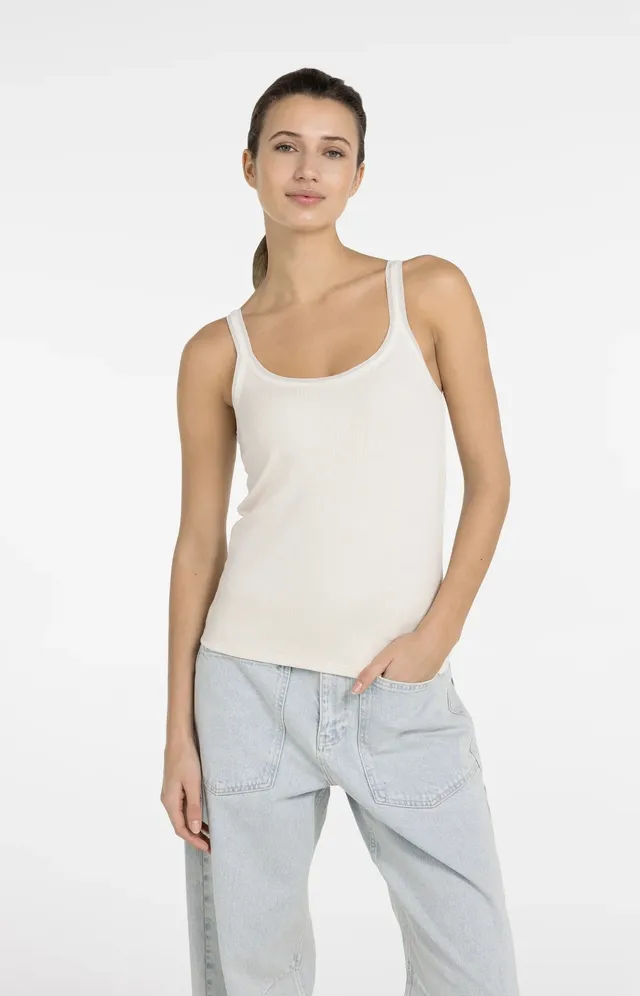 yaya-tr-gertop-mit-netzdetail-creme-damen-top image 1