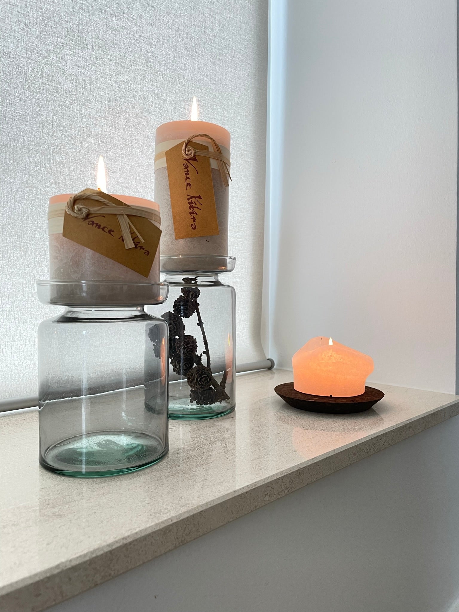 oohh-collection-valencia-duo-vase-glas-klar-d10xh14cm-recyclingglas image 2