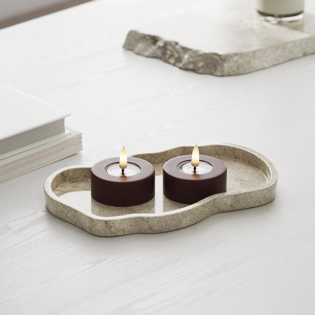 deluxe-homeart-teelichter-led-jumbo-burgunderrot-2-st-ck-real-flame image 3