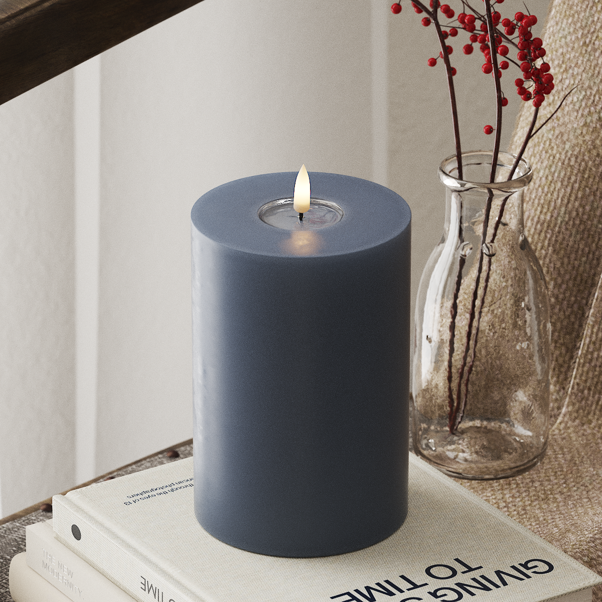 deluxe-homeart-blockkerzen-led-blockkerze-10x15-cm-eisblau-wachs image 1