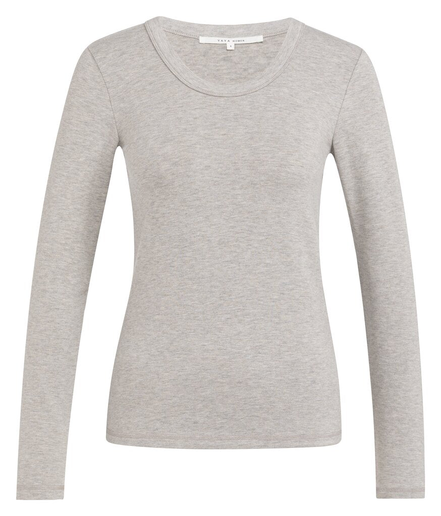 yaya-langarmshirt-grau-meliert-shirt-gr-e-m-rundhals image 5