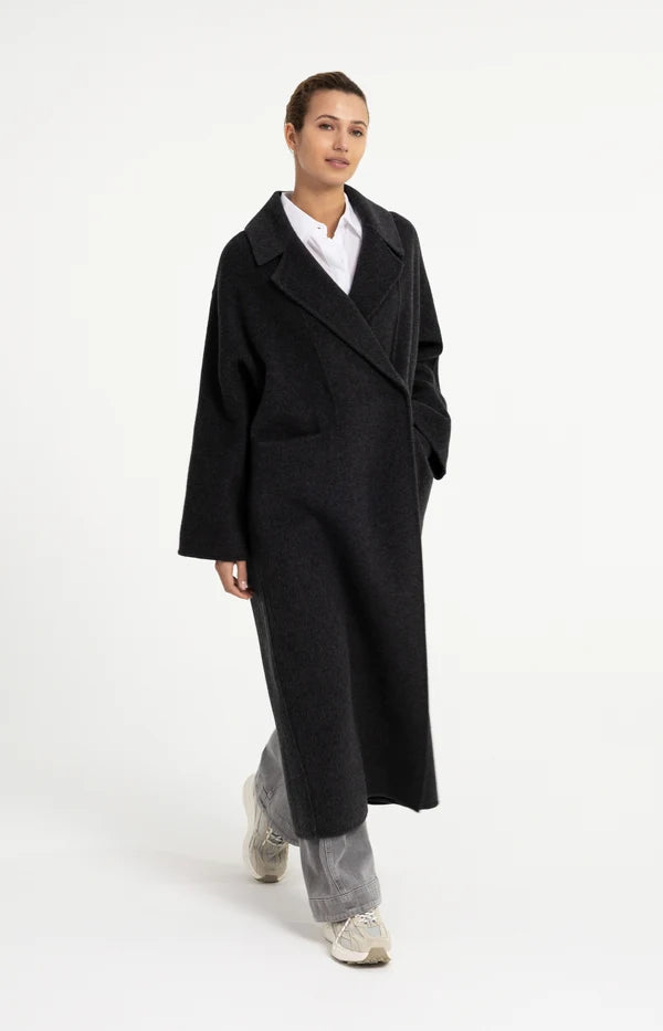 yaya-wollmantel-damen-dunkelgrau-melange-oversize image 3