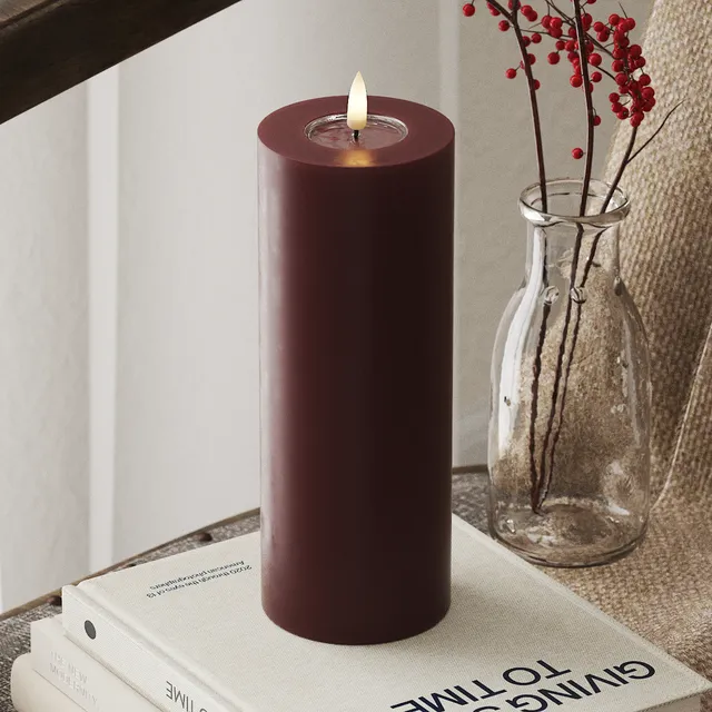 deluxe-homeart-blockkerzen-led-blockkerze-burgunderrot-7-5x20-real-flame image 1
