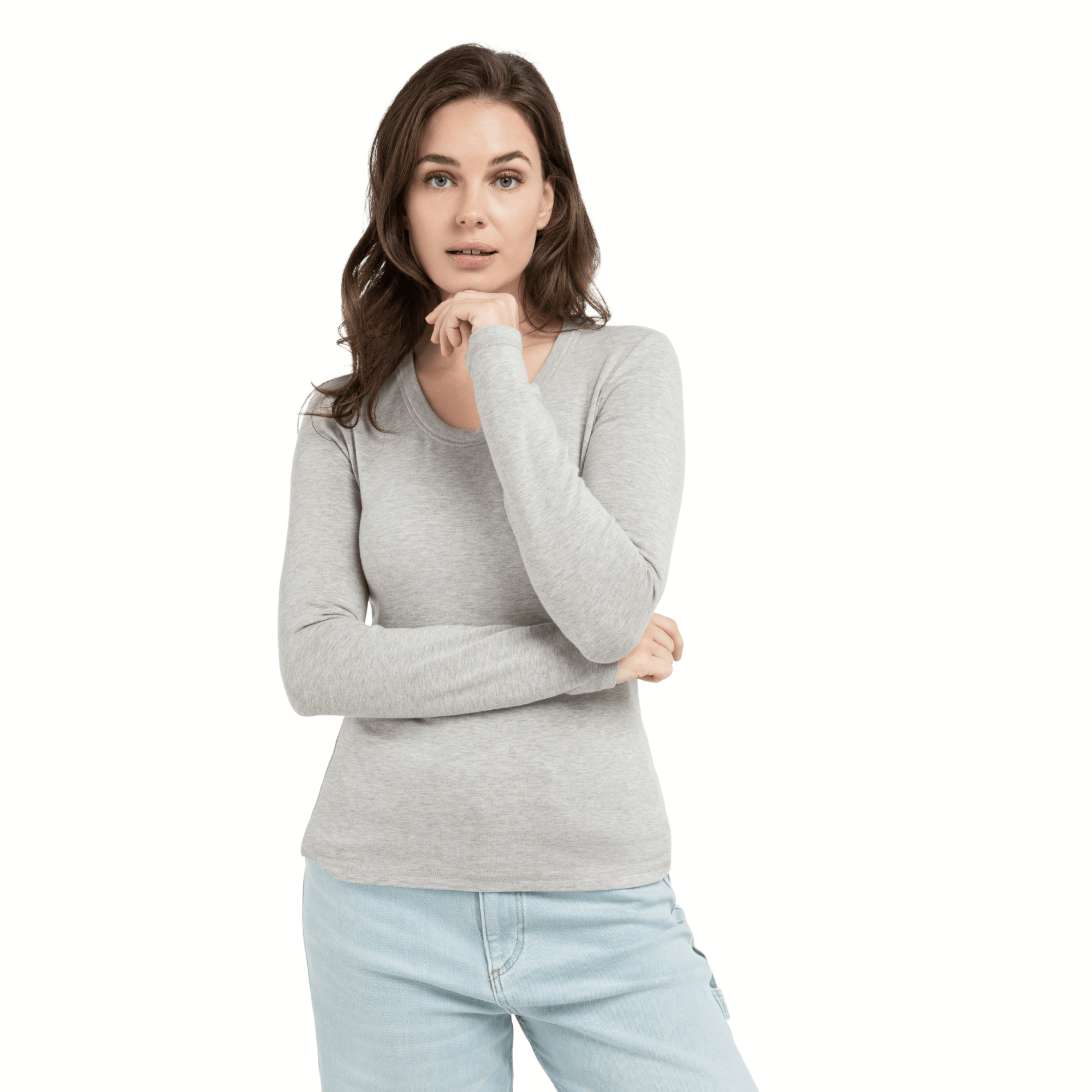 yaya-langarmshirt-grau-meliert-shirt-gr-e-m-rundhals image 3