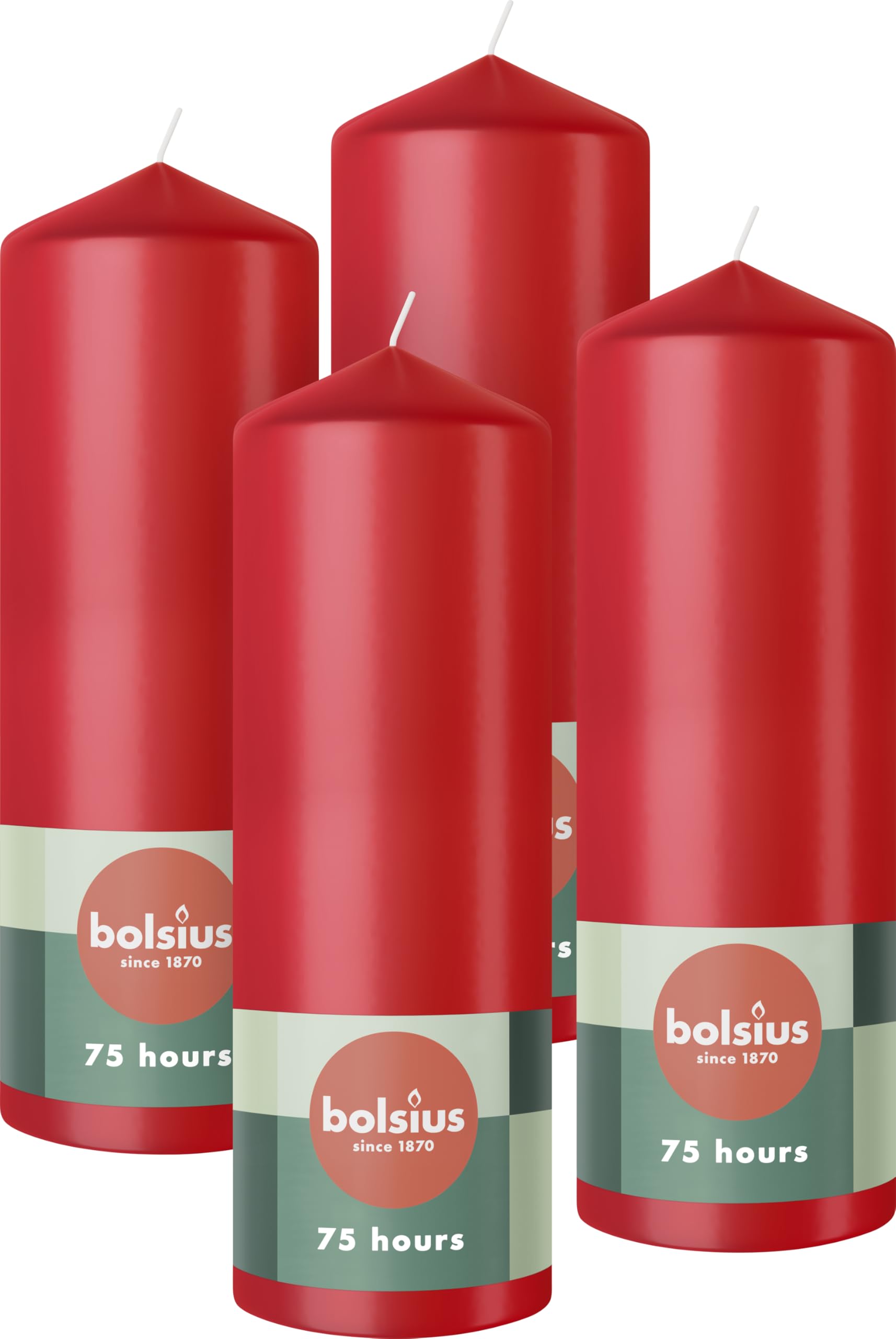 bolsius-essentials-stumpenkerzen-rot-20x7-cm-4-st-ck image 1