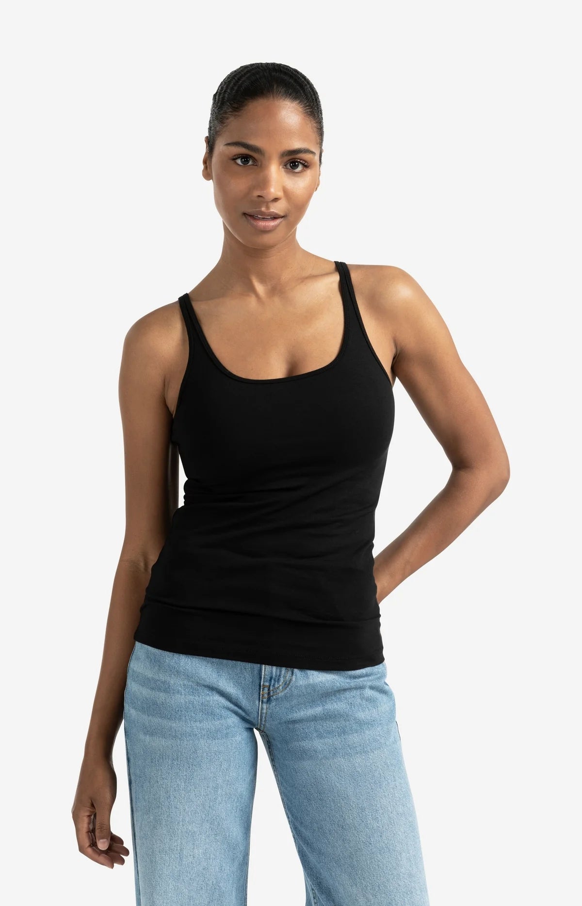 yaya-basic-baumwoll-tr-gertop-top-schwarz-baumwolle image 1