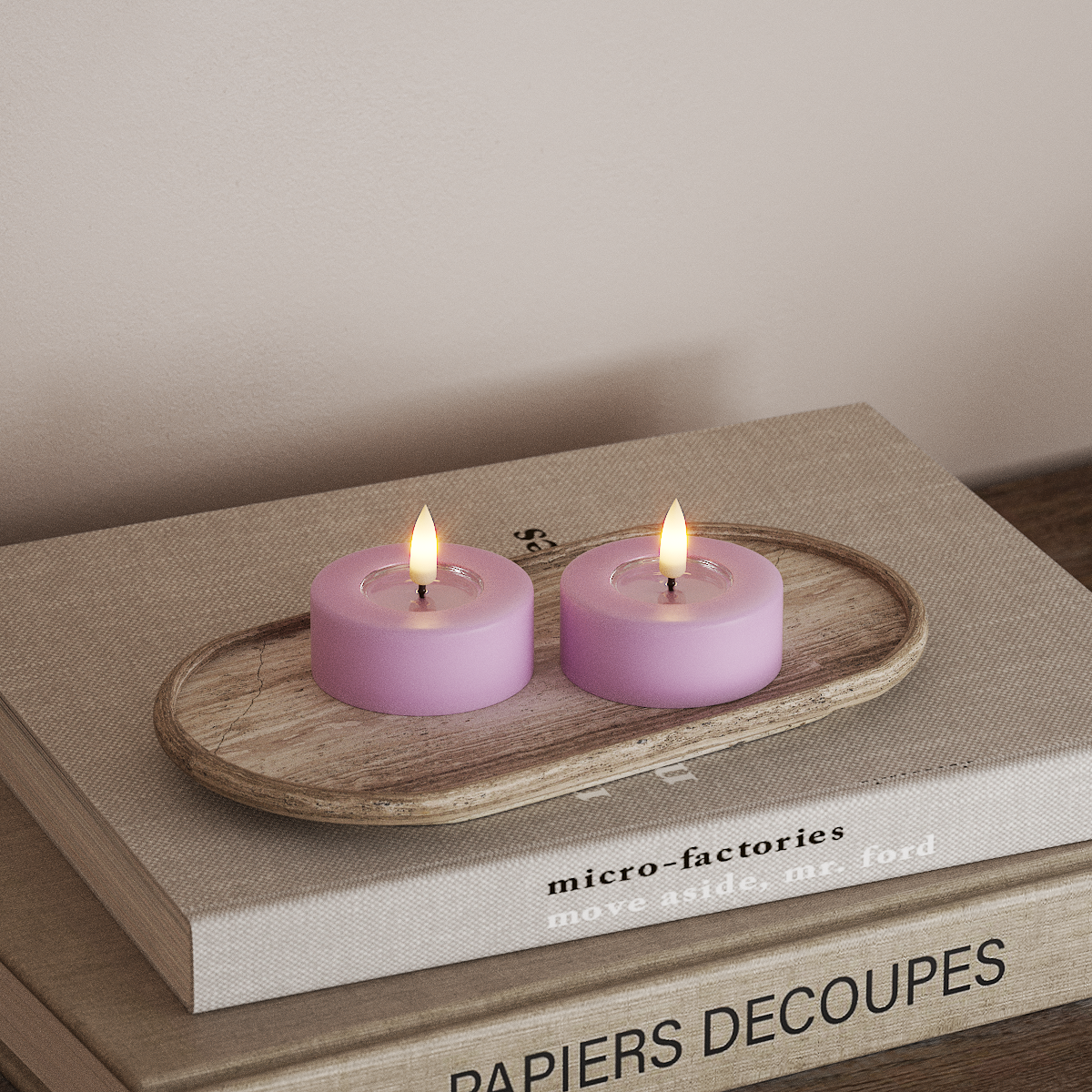 deluxe-homeart-teelichter-led-jumbo-teelicht-lavendel-2-st-ck-real-flame image 2