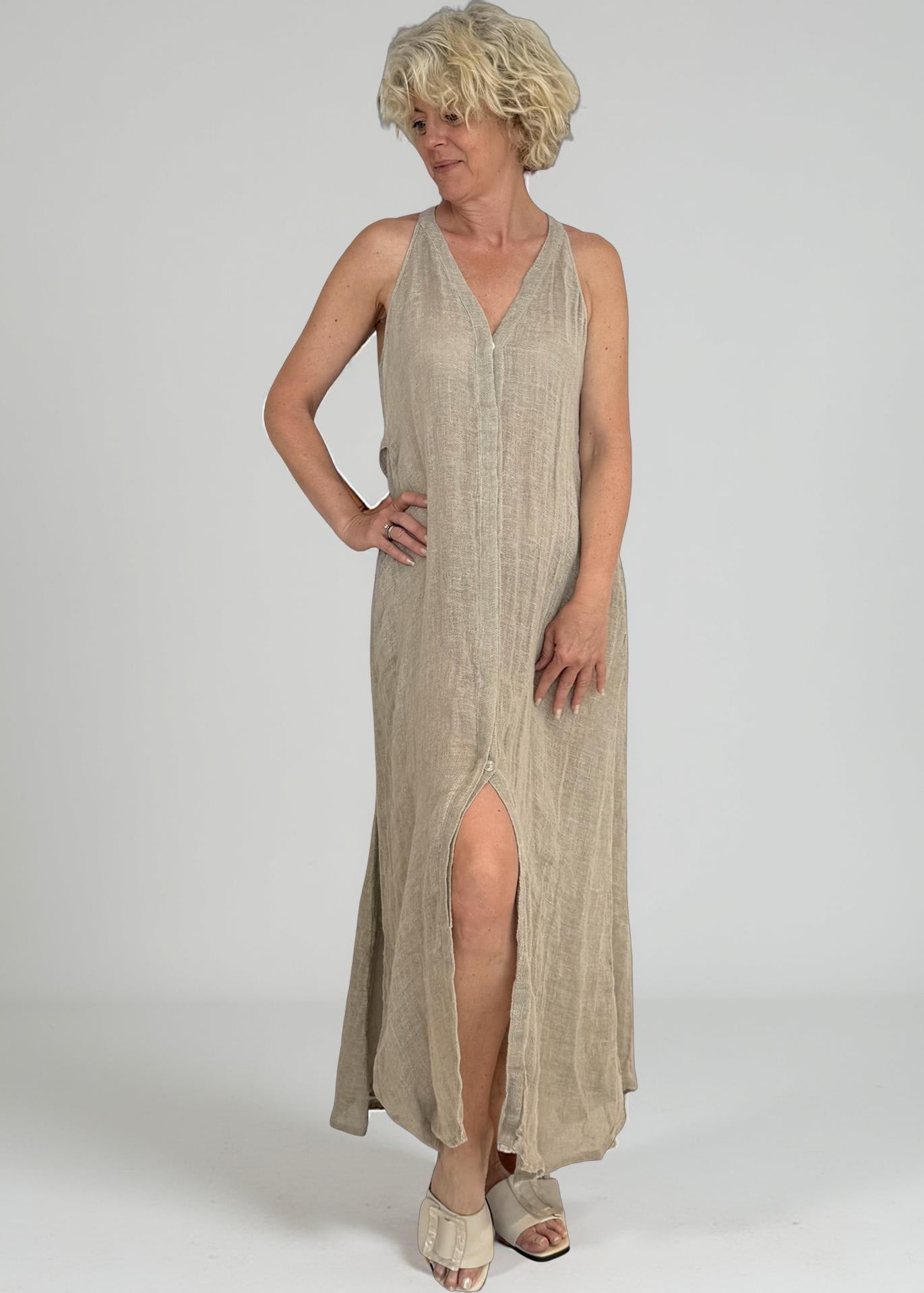 join-clothes-chania-maxi-leinenkleid-naturleinen-einheitsgr-e image 1