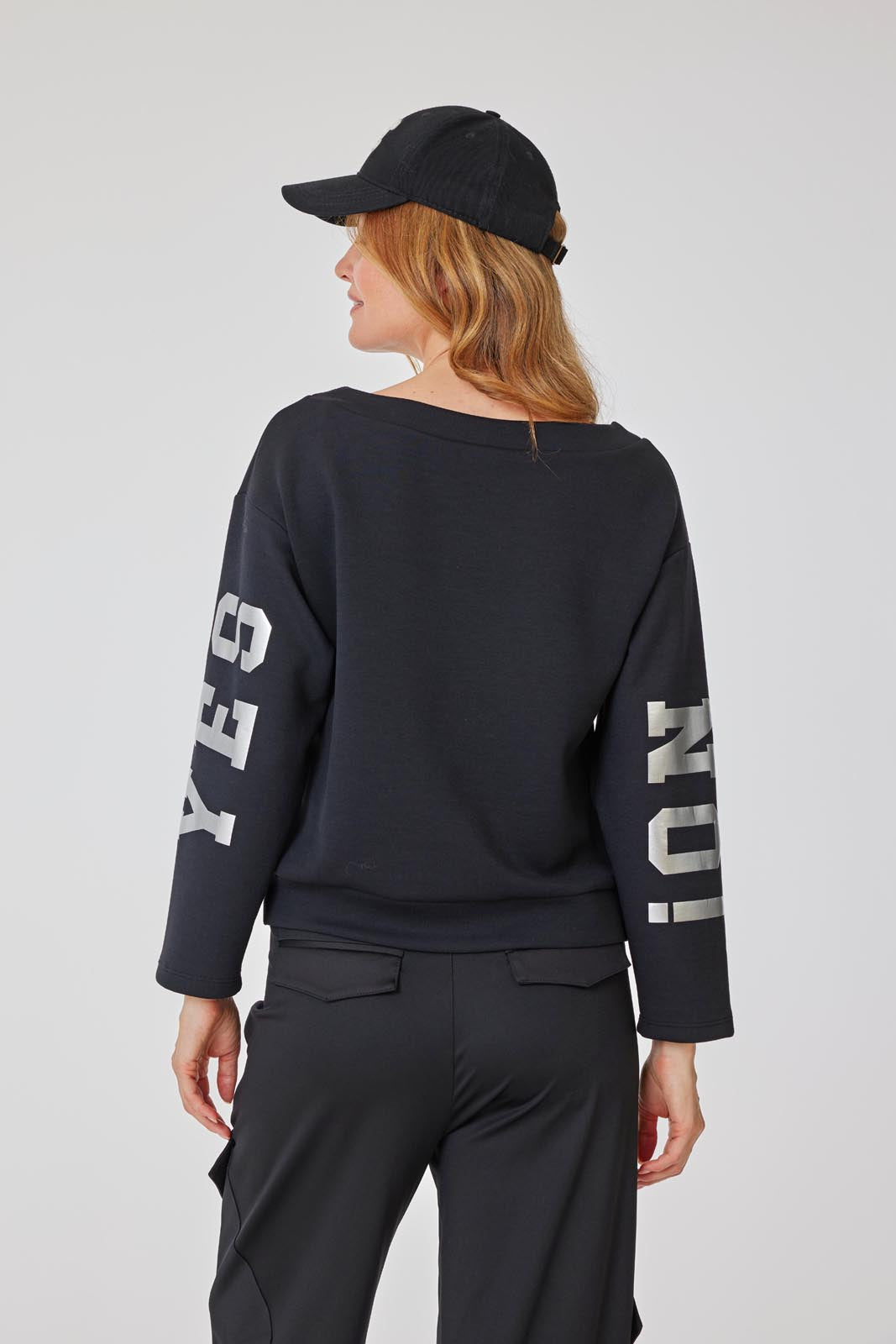 yes-sweatshirt-rmelprint-pullover-schwarz-40-42 image 2
