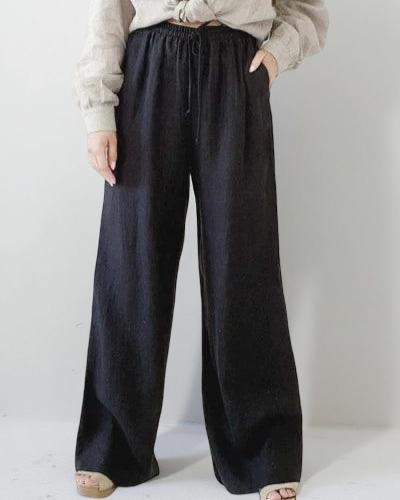 bypias-saint-tropez-leinenhose-schwarz-100-leinen image 1