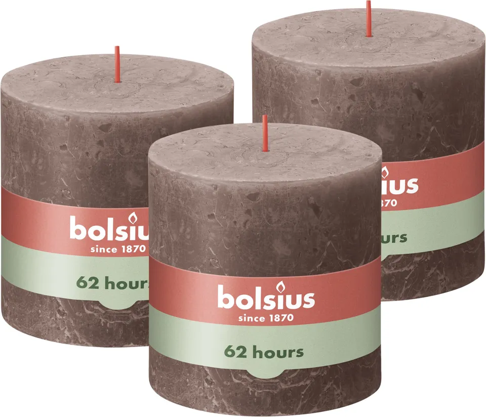 bolsius-rustik-stumpenkerzen-taupe-10x10-cm-3er-62h image 1