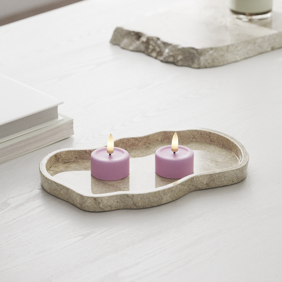 deluxe-homeart-teelichter-led-teelicht-lavendel-2-stk-real-flame image 3