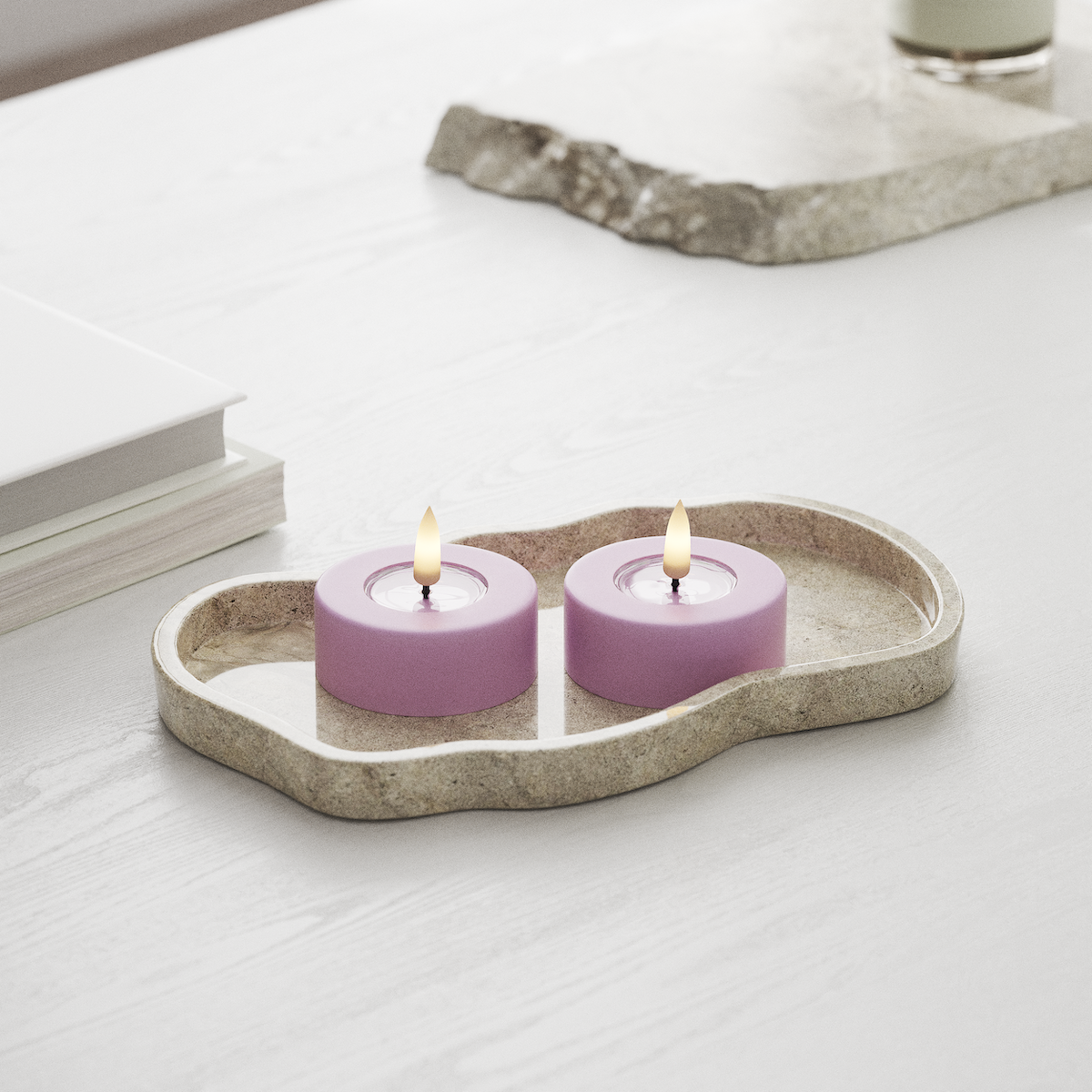 deluxe-homeart-teelichter-led-jumbo-teelicht-lavendel-2-st-ck-real-flame image 3
