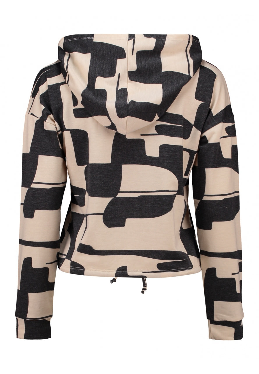 hailys-baria-hoodie-beige-grau-gemustert-kurz image 3