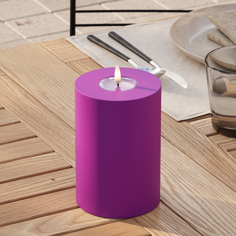 deluxe-homeart-au-enleuchten-led-outdoor-kerze-violett-10x15-ip44 image 2