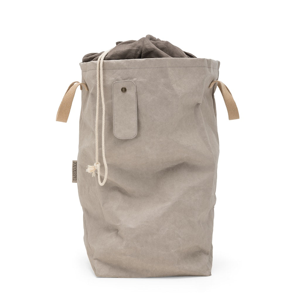 uashmama-lapo-w-schebeutel-steingrau-papier-leinen-aufbewahrung image 1