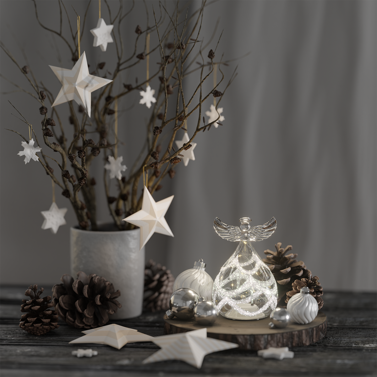 deluxe-homeart-saisons-glasengel-gro-glasfigur-weihnachtsdeko image 1