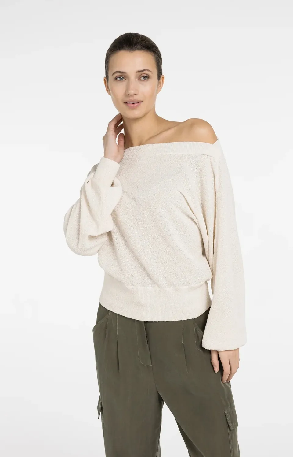 yaya-sommerpullover-u-boot-creme-strickpullover-damen-xs-l image 1
