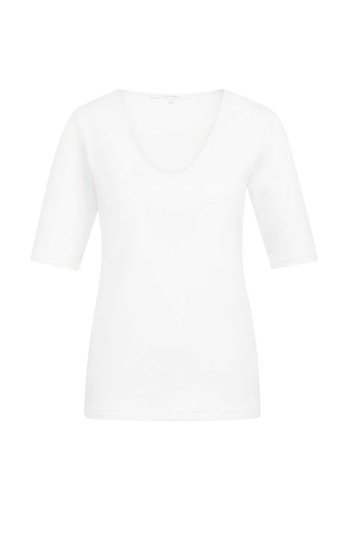 yaya-basic-t-shirt-v-ausschnitt-offwhite-tailliert image 6