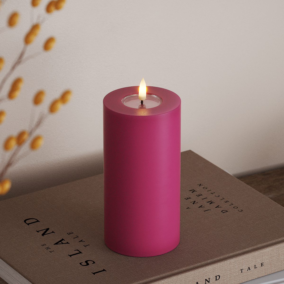 deluxe-homeart-blockkerzen-led-kerze-7-5x15-cm-magenta image 2