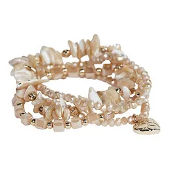 ein-st-ck-vom-gl-ck-alva-perlenarmband-set-beige-gold-elastisch image 1