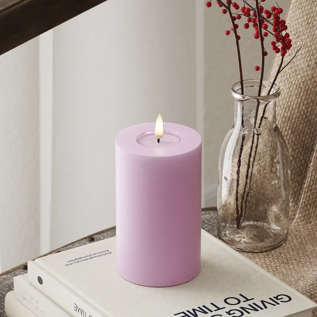 deluxe-homeart-blockkerzen-led-blockkerze-7-5x12-5-lavendel image 1