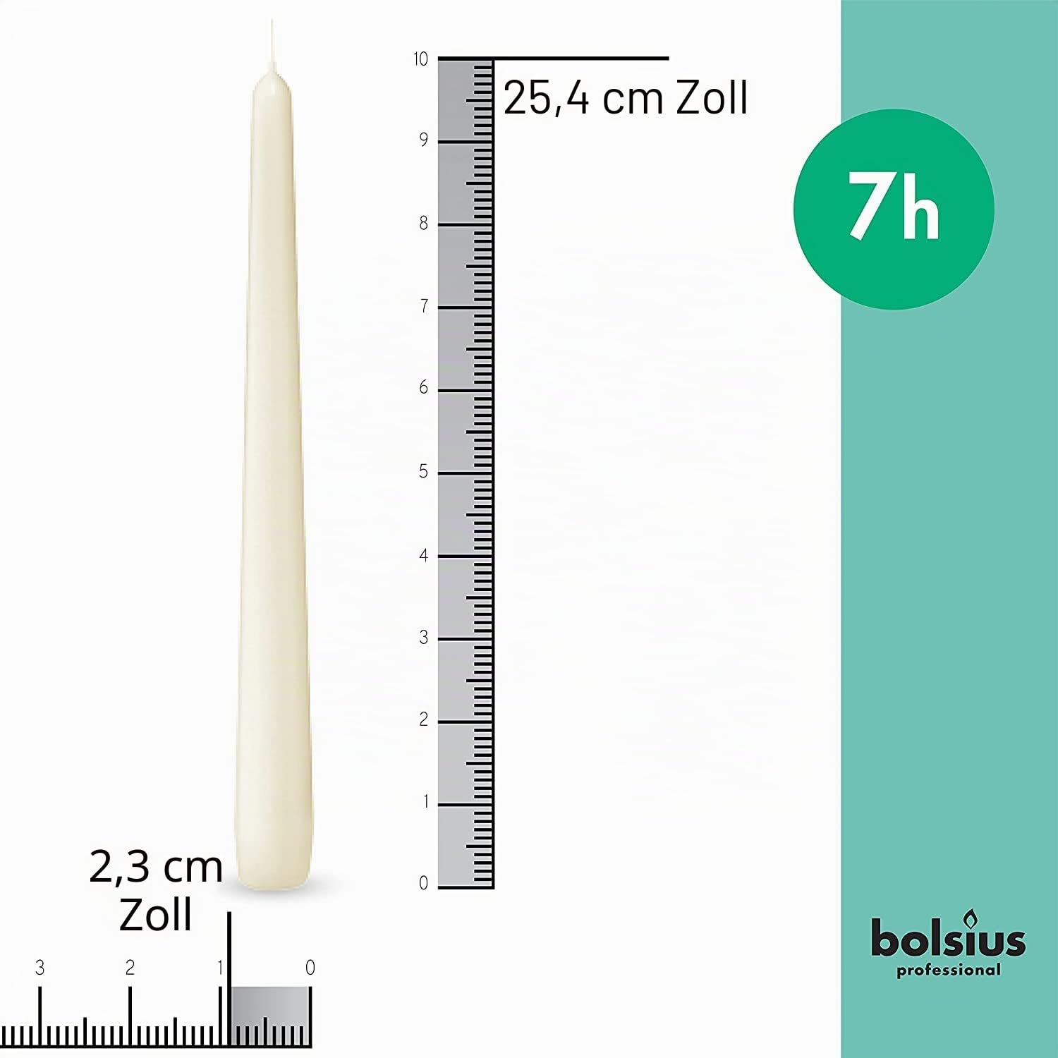 bolsius-essentials-spitzkerzen-elfenbein-24-5-cm-100-st-ck image 2