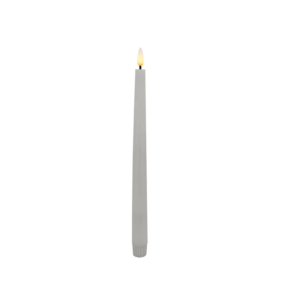 candela-lights-led-stabkerzen-wei-2er-set-echtwachs-26-5-cm image 1
