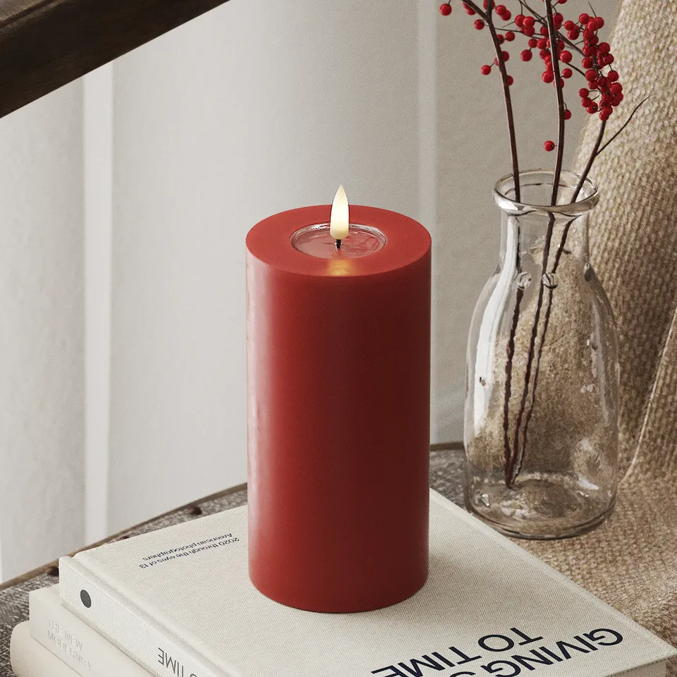 deluxe-homeart-blockkerzen-led-blockkerze-7-5x15-cm-rot image 1