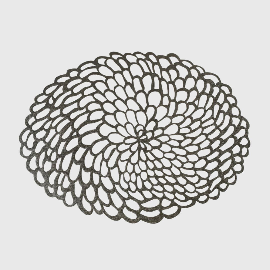 lace-tischset-oval-latte-waschbares-papier-hitzebest-ndig image 1