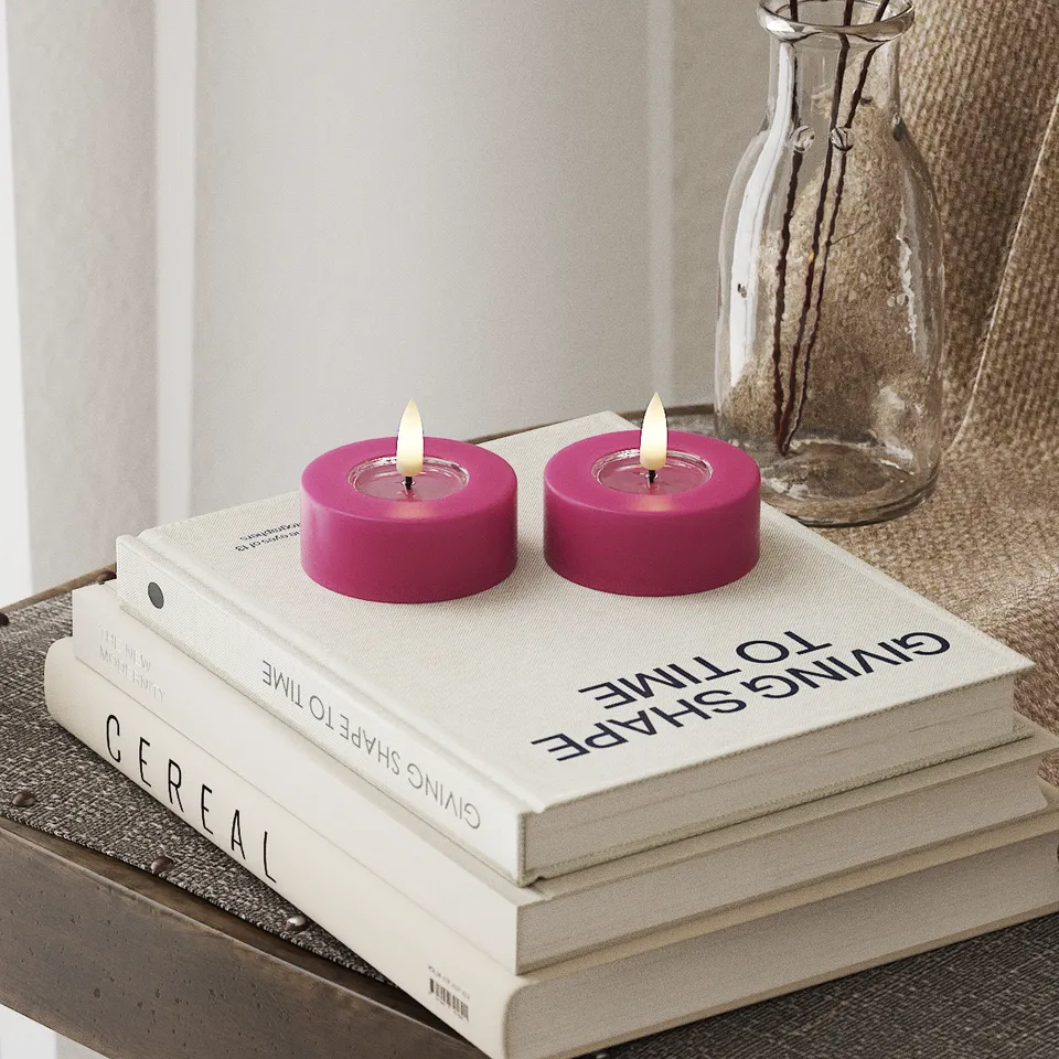 deluxe-homeart-teelichter-led-jumbo-teelichter-2er-magenta image 1