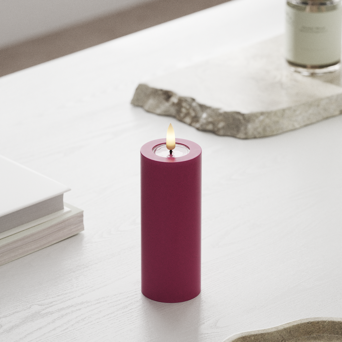 deluxe-homeart-blockkerzen-led-kerze-5x12-5-cm-magenta-timer image 3