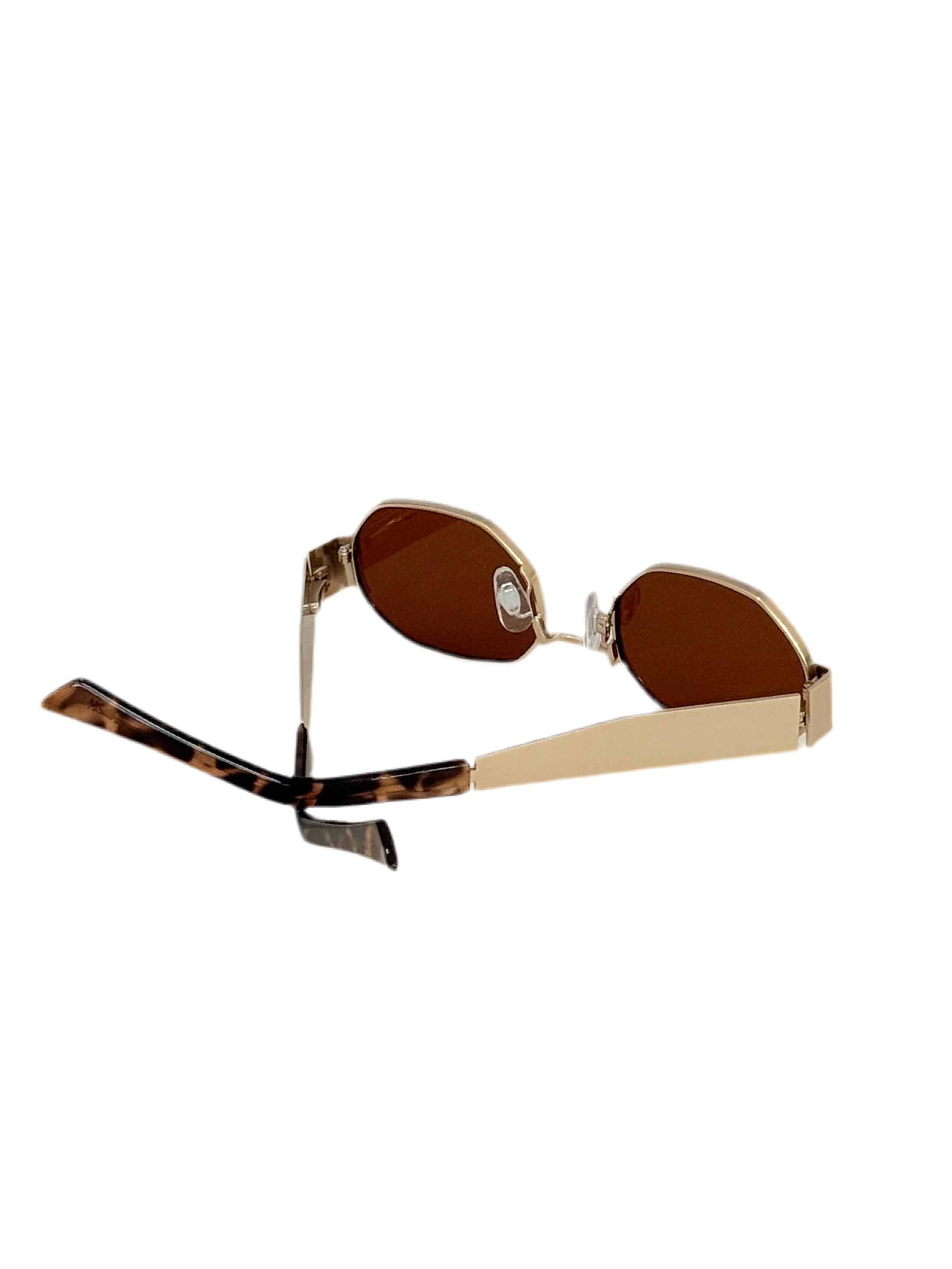 hailys-leni-sonnenbrille-gold-braun-achteckig-uv400 image 5