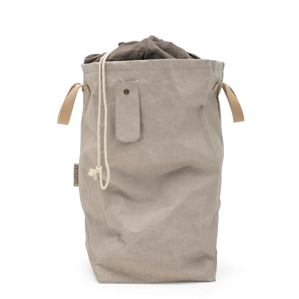 uashmama-lapo-w-schebeutel-steingrau-papier-leinen-aufbewahrung image 1