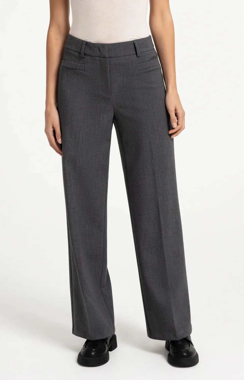 yaya-stoffhose-gerades-bein-grau-melange-b-gelfalte image 1