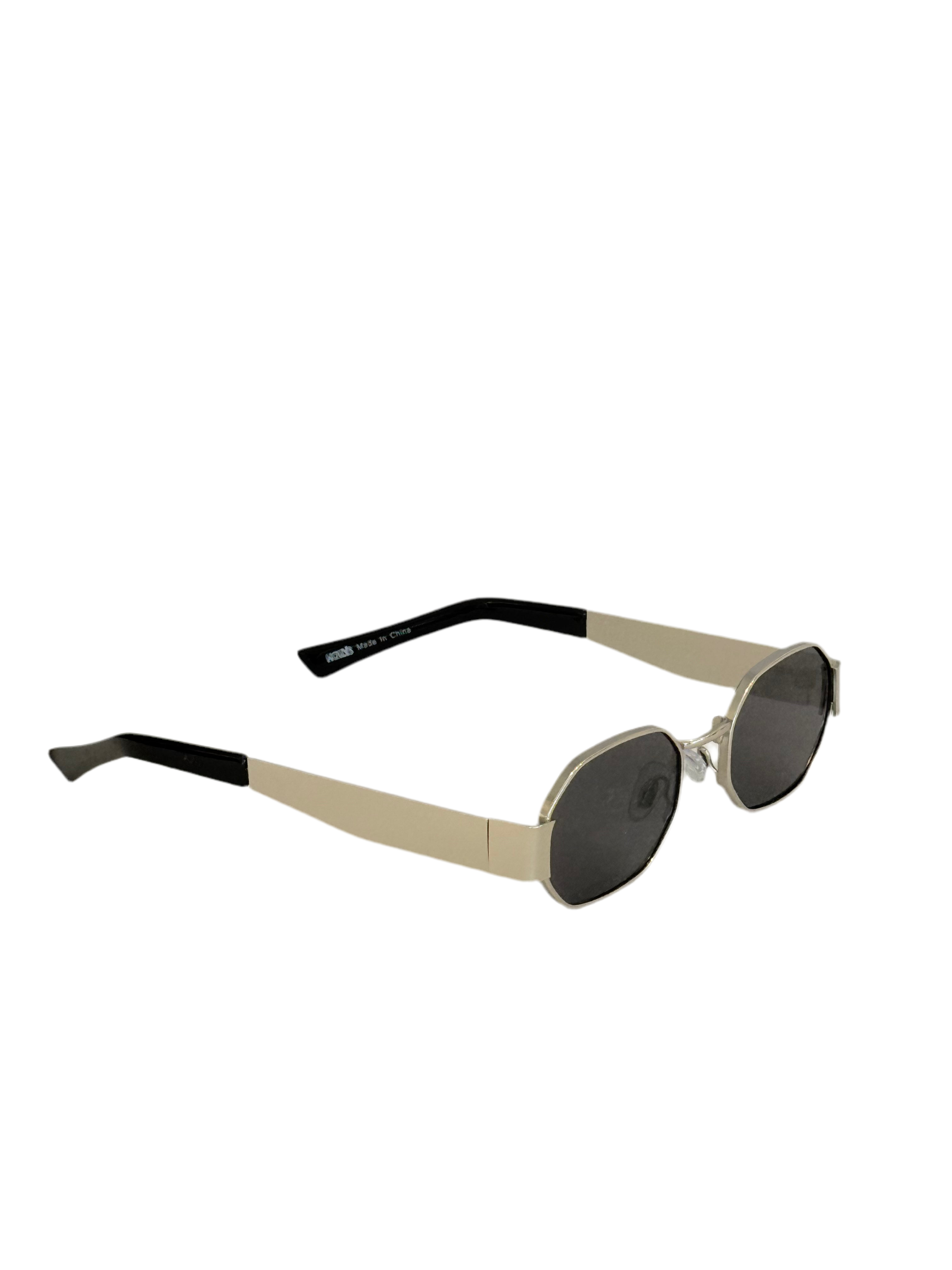hailys-leni-sonnenbrille-silber-grau-achteckig-uv400 image 4
