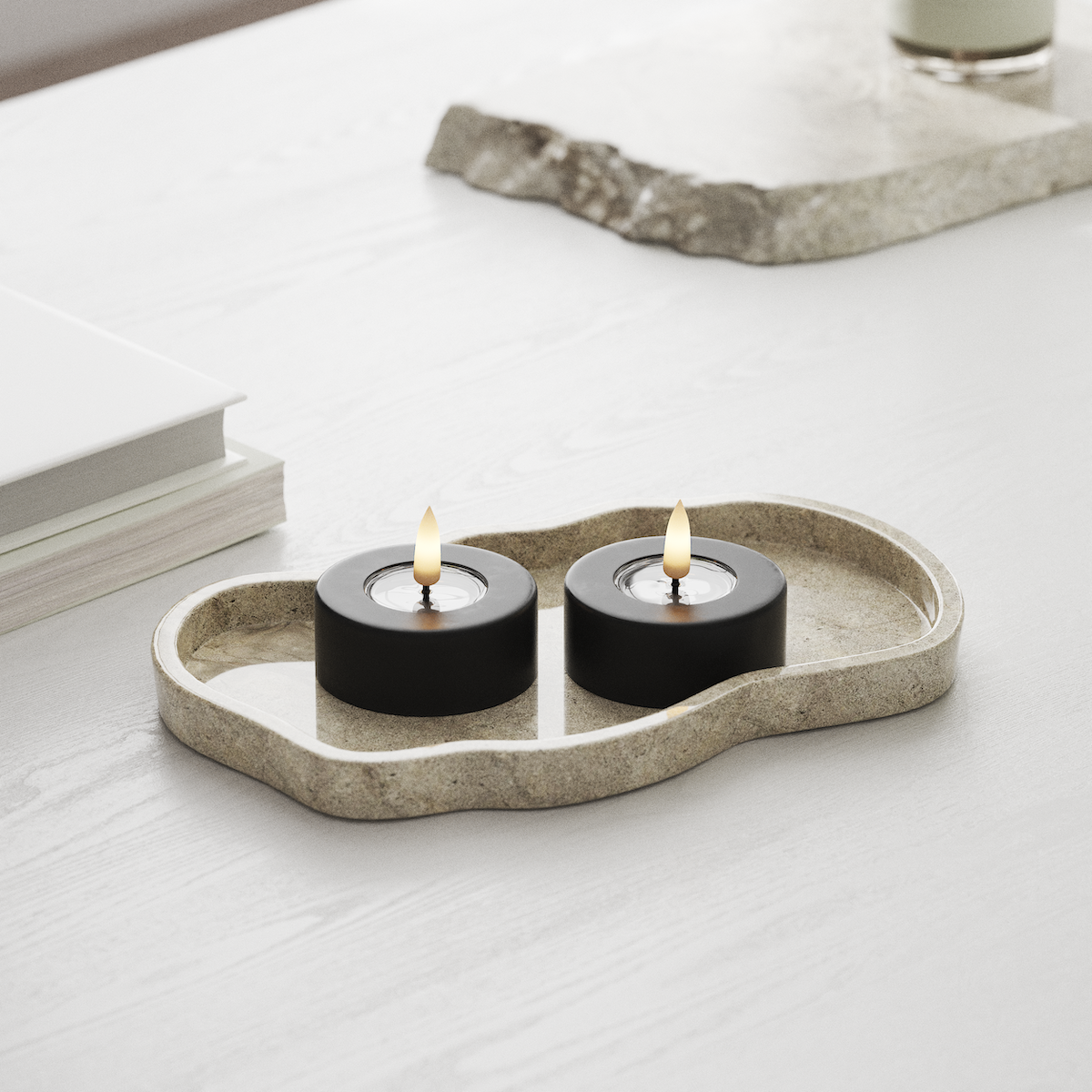 deluxe-homeart-teelichter-led-jumbo-teelicht-2er-schwarz-real-flame image 3