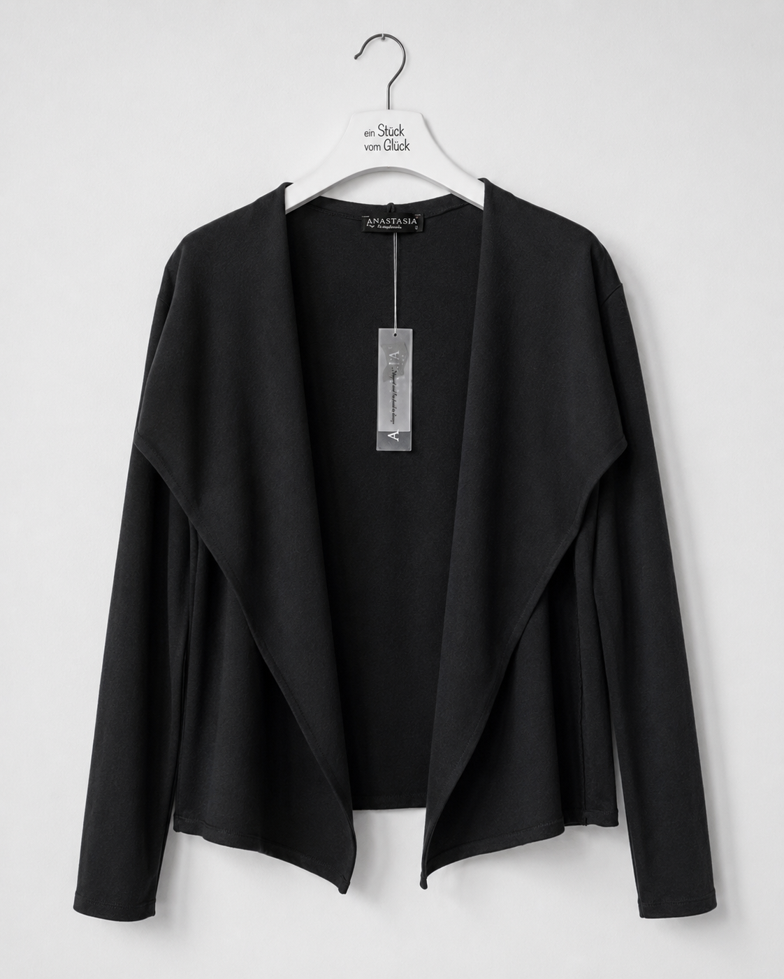 anastasia-hera-kurzjacke-wasserfallkragen-schwarz-s-m image 2