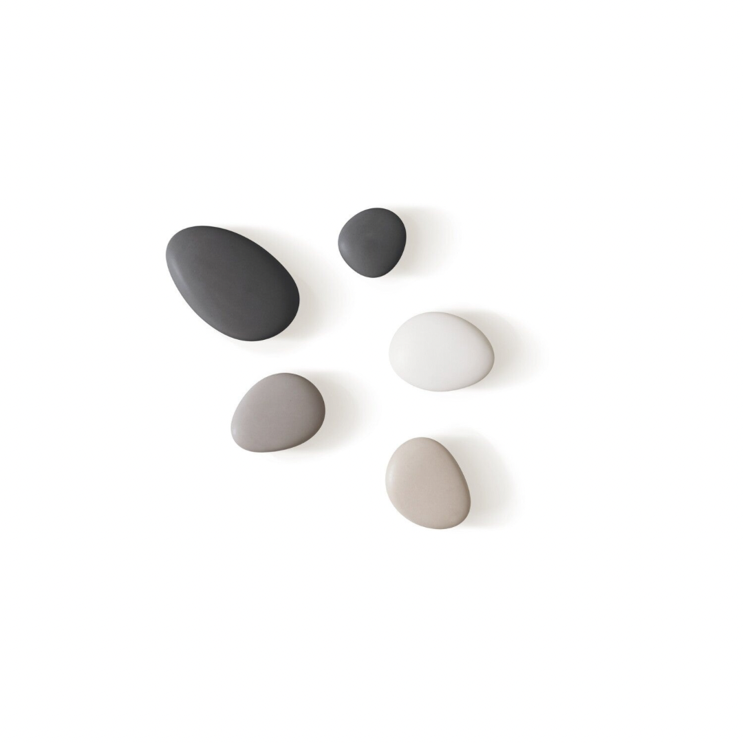 ein-st-ck-vom-gl-ck-hooks-wandhaken-steine-porzellan-5er-set image 6