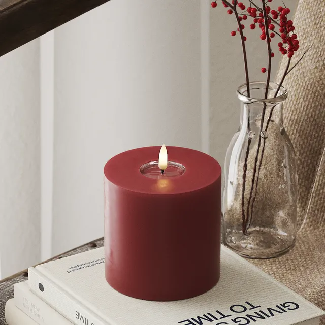 deluxe-homeart-blockkerzen-led-blockkerze-bordeaux-10x10-cm image 1